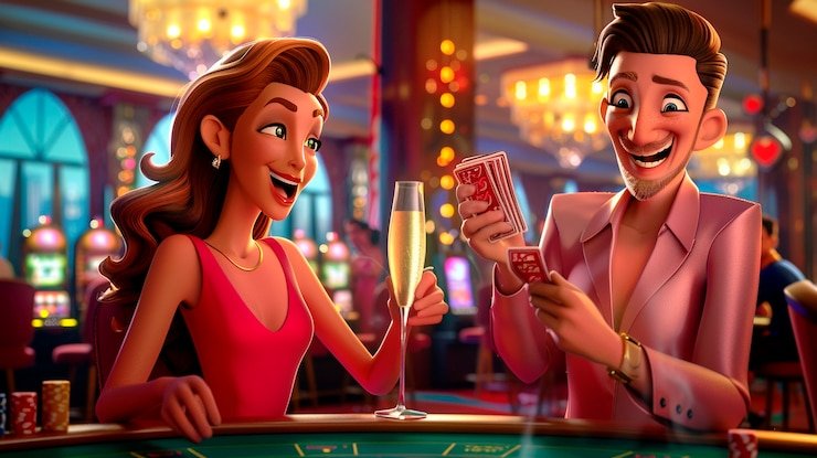 Studio dealer Lightning Baccarat dengan antarmuka visual modern di platform bdhoki